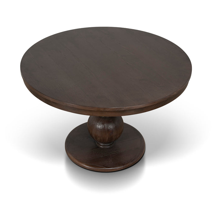 Orlun 1.2m Round Elm Dining Table - Walnut