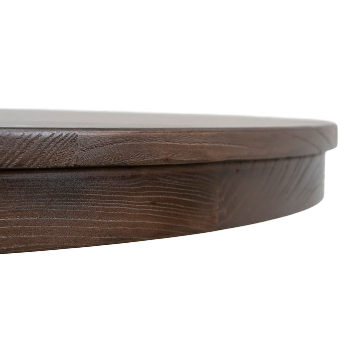 Orlun 1.2m Round Elm Dining Table - Walnut
