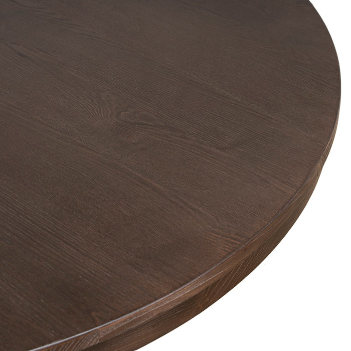 Orlun 1.2m Round Elm Dining Table - Walnut