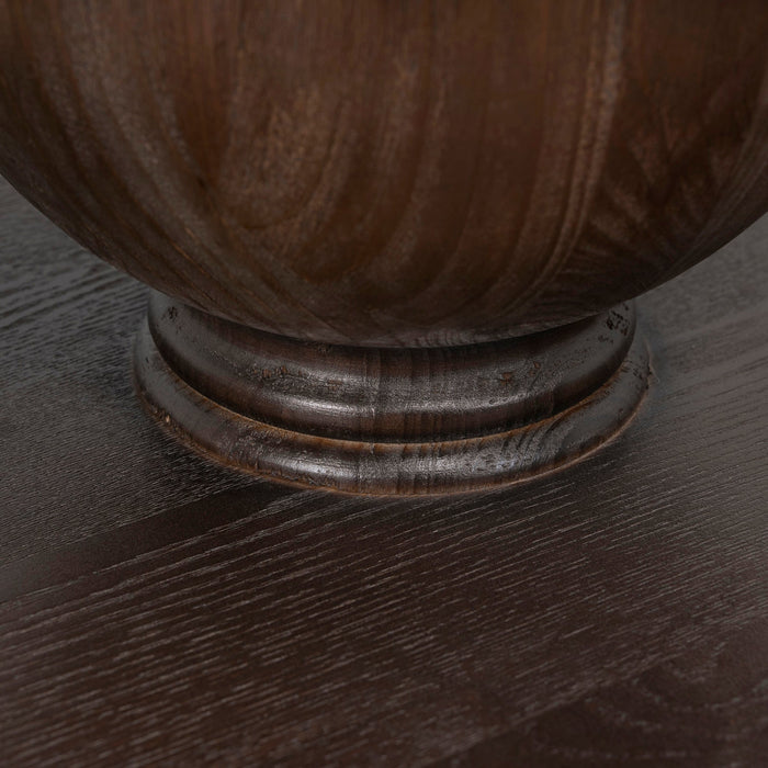 Orlun 1.2m Round Elm Dining Table - Walnut