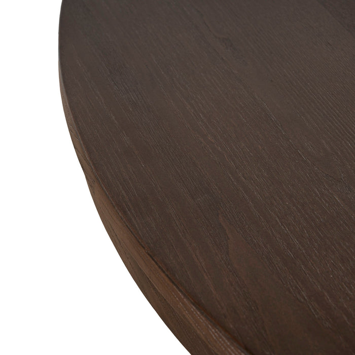 Orlun 1.2m Round Elm Dining Table - Walnut