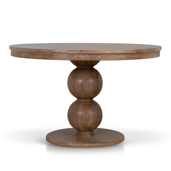 Orlun 1.2m Round Elm Dining Table - Natural