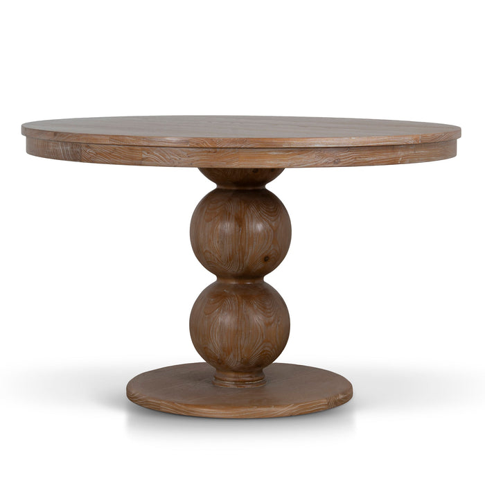 Orlun 1.2m Round Elm Dining Table - Natural