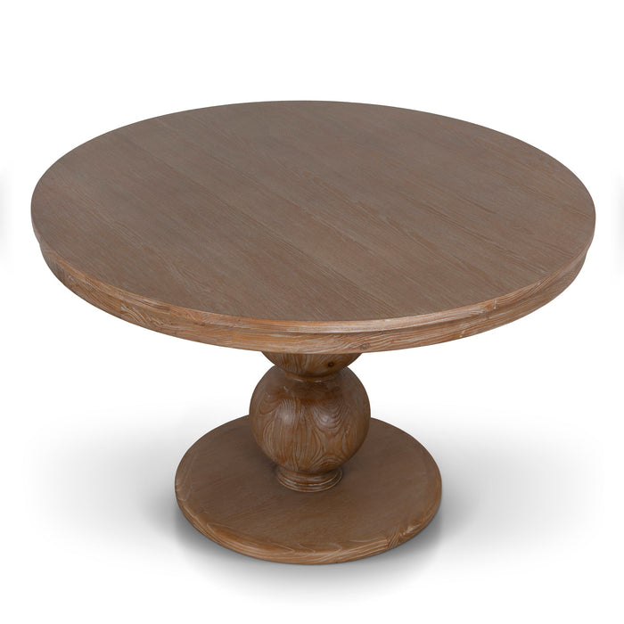 Orlun 1.2m Round Elm Dining Table - Natural