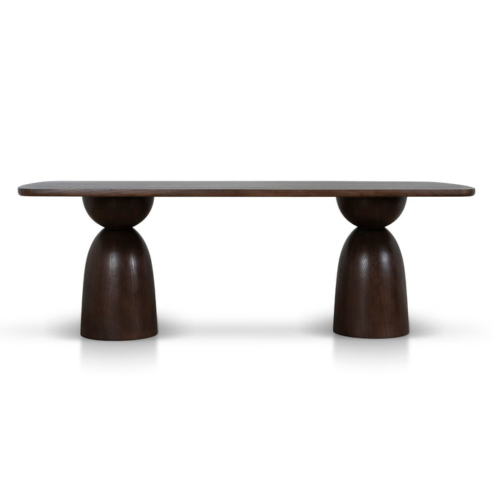 Tavolo 2.2m Elm Dining Table - Walnut