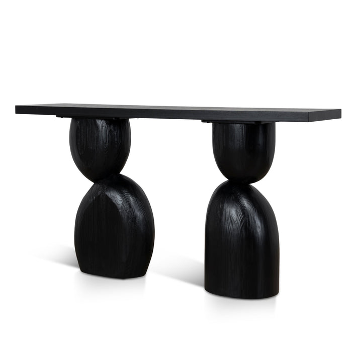 Morani 1.6m Elm Console Table - Full Black