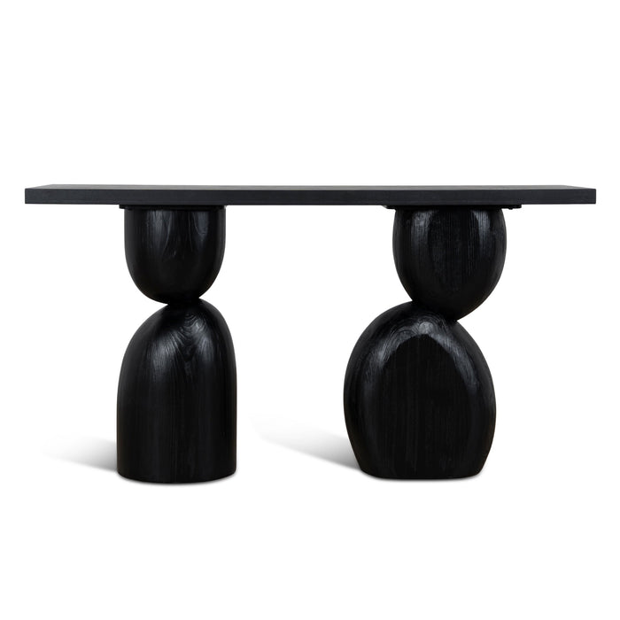 Morani 1.6m Elm Console Table - Full Black