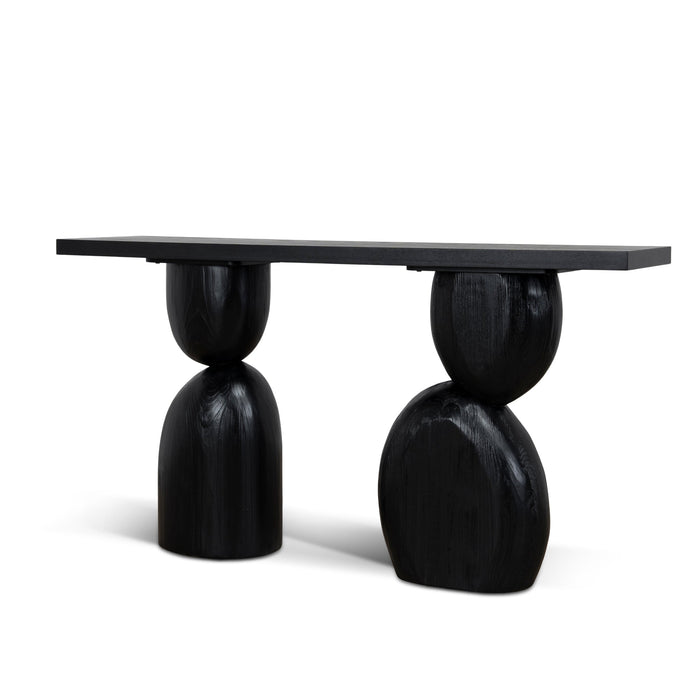Morani 1.6m Elm Console Table - Full Black
