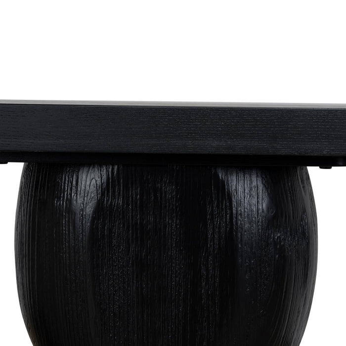 Morani 1.6m Elm Console Table - Full Black