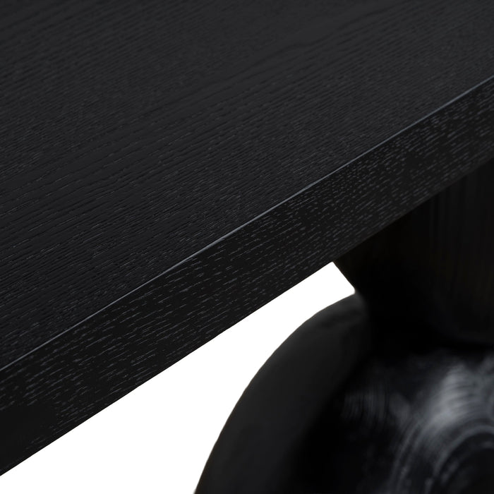 Morani 1.6m Elm Console Table - Full Black