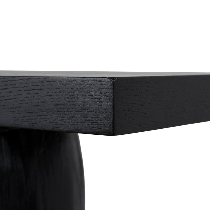 Morani 1.6m Elm Console Table - Full Black