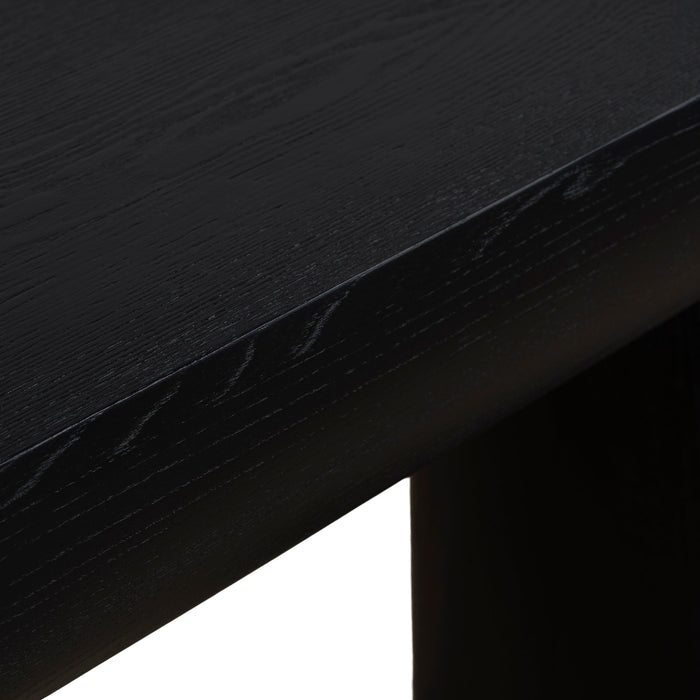 Bento 1.8m Elm Console Table - Full Black