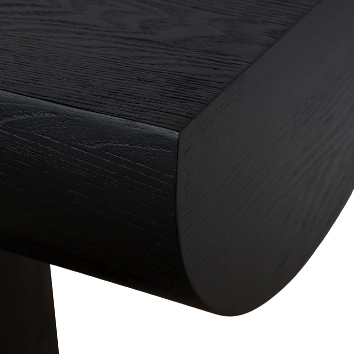 Bento 1.8m Elm Console Table - Full Black