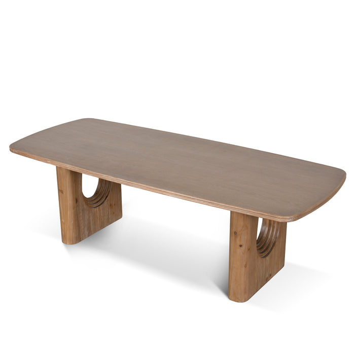 Auralin 2.4m Elm Dining Table - Natural