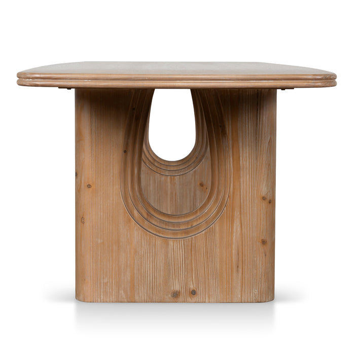 Auralin 2.4m Elm Dining Table - Natural