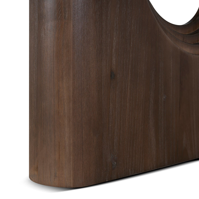 Auralin 2.4m Elm Dining Table - Walnut
