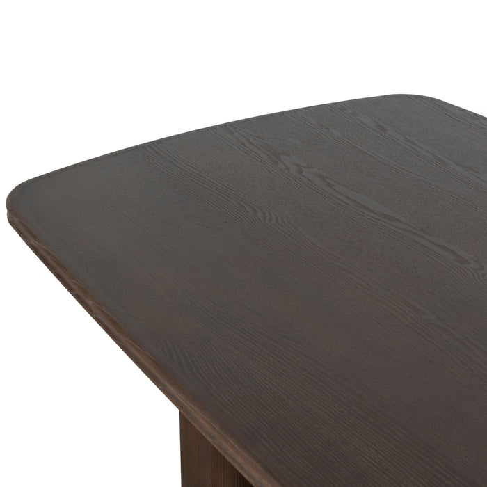 Auralin 2.4m Elm Dining Table - Walnut