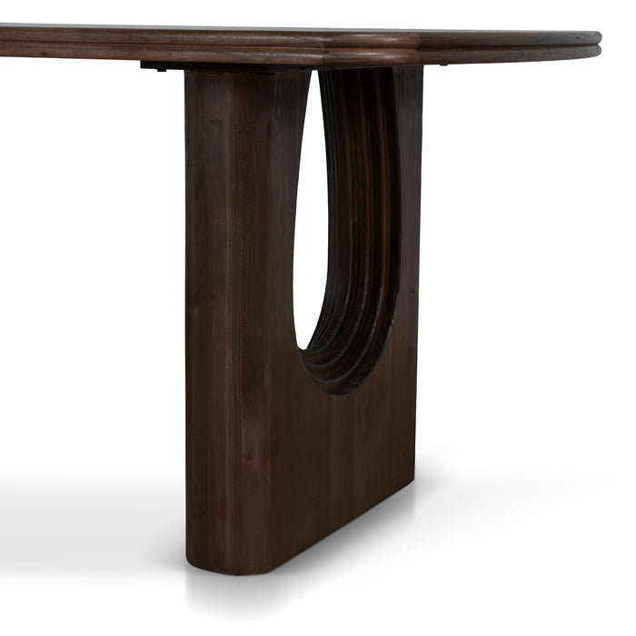 Auralin 1.8m Elm Dining Table - Walnut
