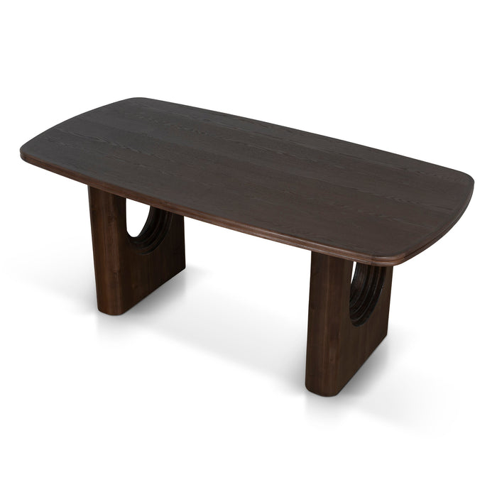 Auralin 1.8m Elm Dining Table - Walnut