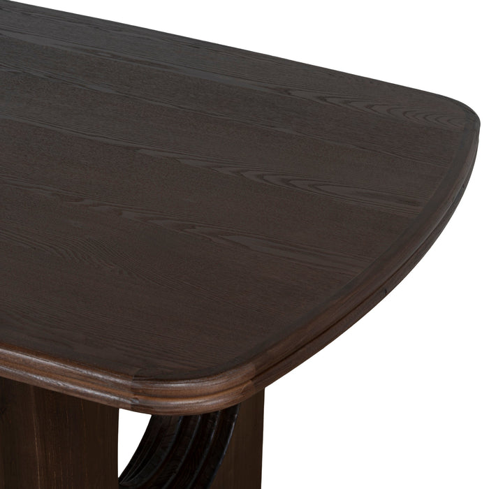 Auralin 1.8m Elm Dining Table - Walnut
