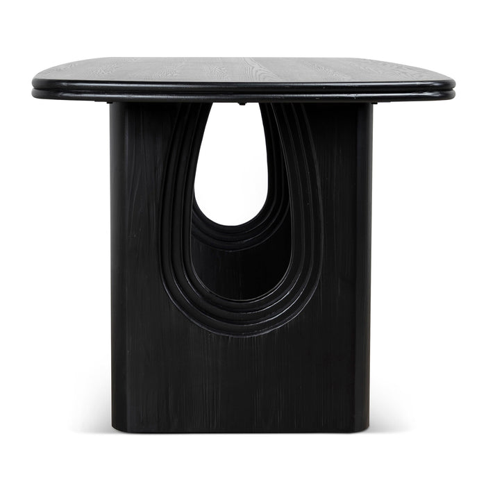 Auralin 1.8m Elm Dining Table - Full Black