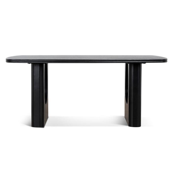 Auralin 1.8m Elm Dining Table - Full Black