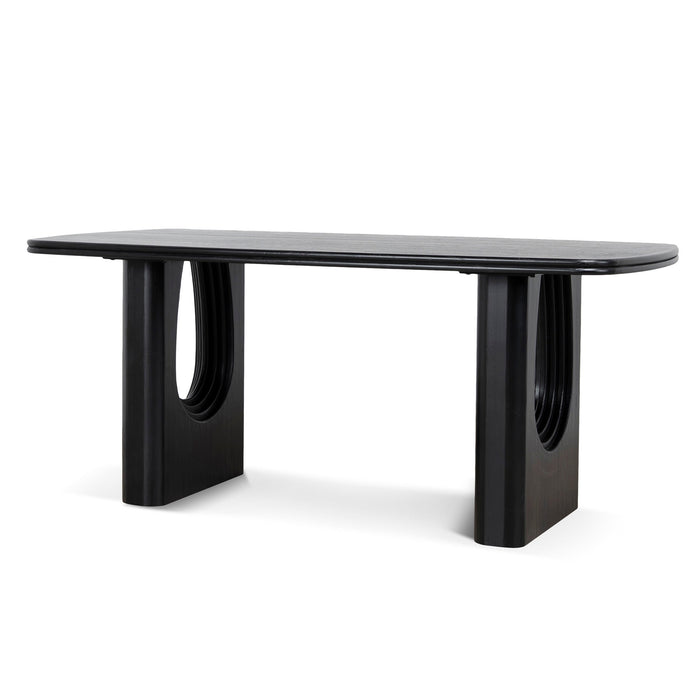 Auralin 1.8m Elm Dining Table - Full Black
