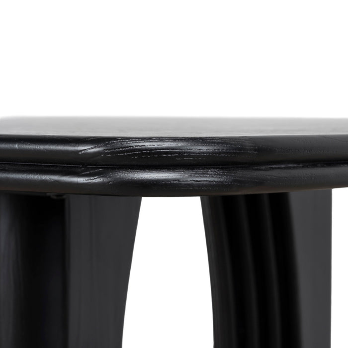 Auralin 1.8m Elm Dining Table - Full Black