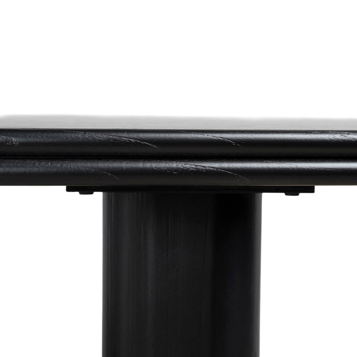Auralin 1.8m Elm Dining Table - Full Black