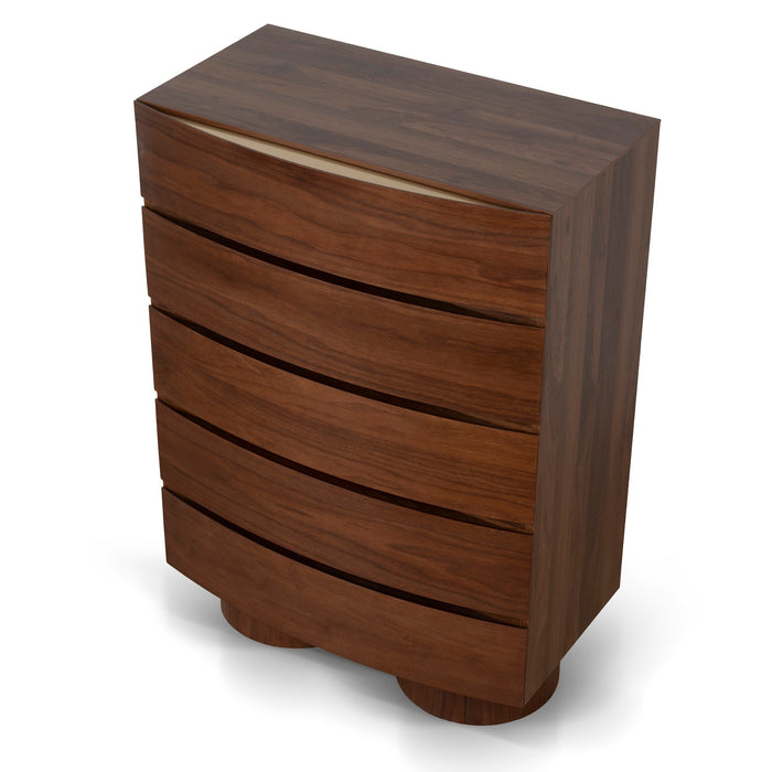 Dorit Tallboy Drawer Chest - Walnut