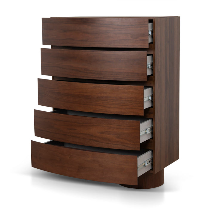 Dorit Tallboy Drawer Chest - Walnut