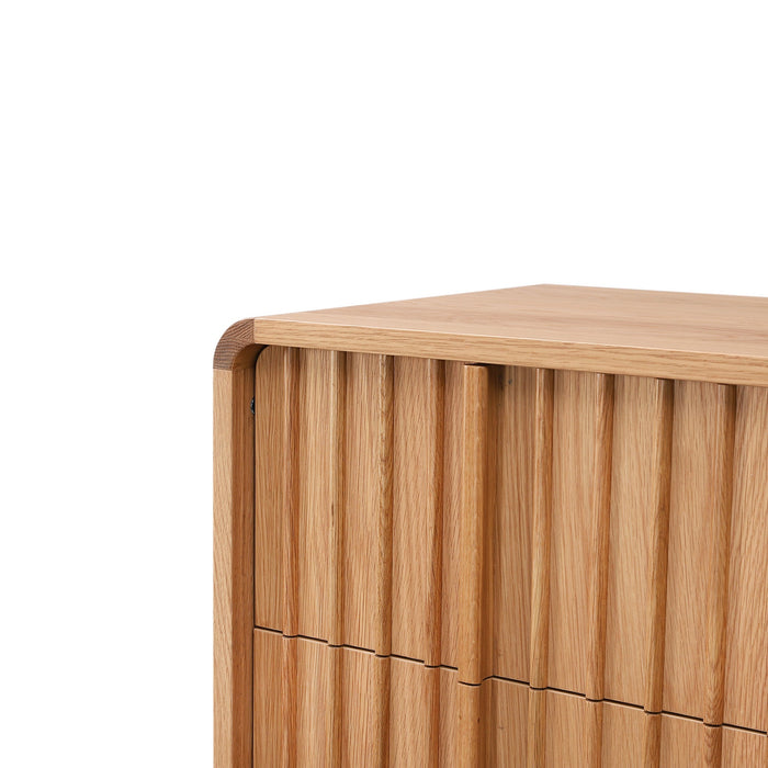 Elviano Tallboy Drawer Chest - Natural