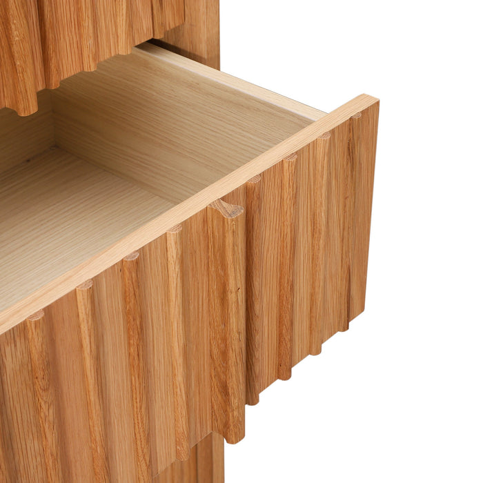 Elviano Tallboy Drawer Chest - Natural