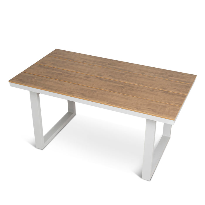 Monderra 1.6m Sand White Outdoor Dining Table - Natural