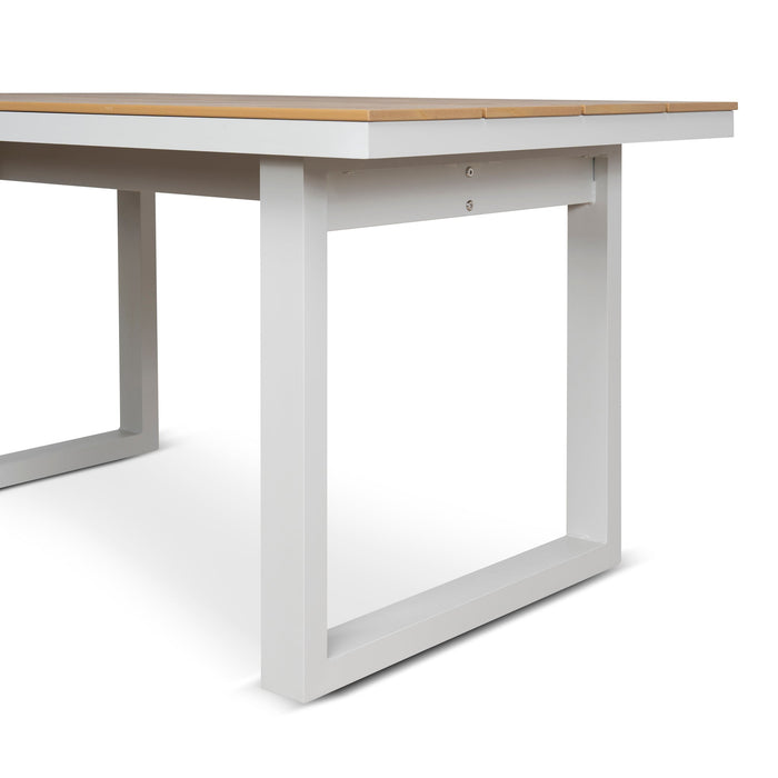 Monderra 1.6m Sand White Outdoor Dining Table - Natural