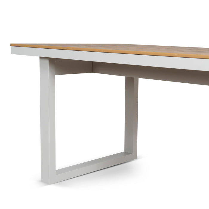 Monderra 1.6m Sand White Outdoor Dining Table - Natural