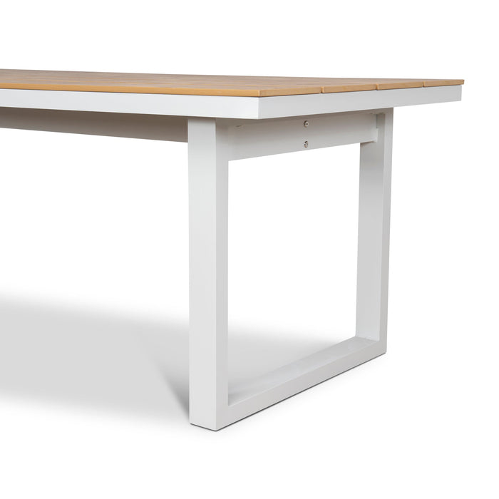 Monderra 2.3m Sand White Outdoor Dining Table - Natural