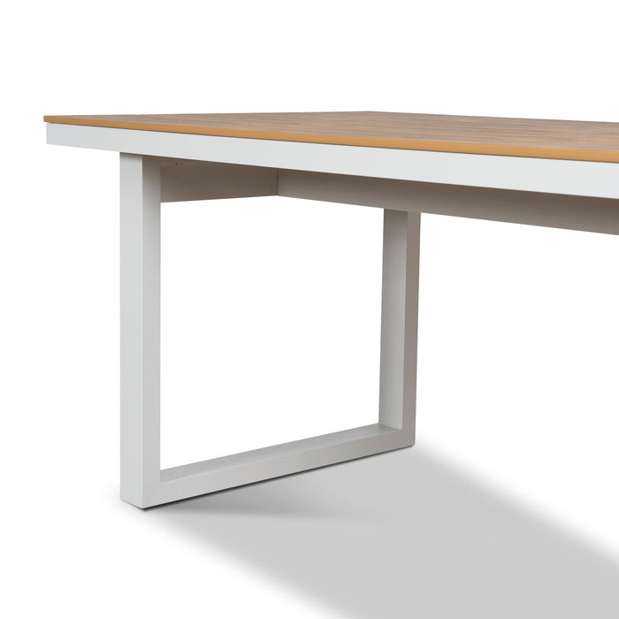 Monderra 2.3m Sand White Outdoor Dining Table - Natural