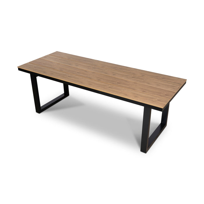 Monderra 2.3m Black Outdoor Dining Table - Natural