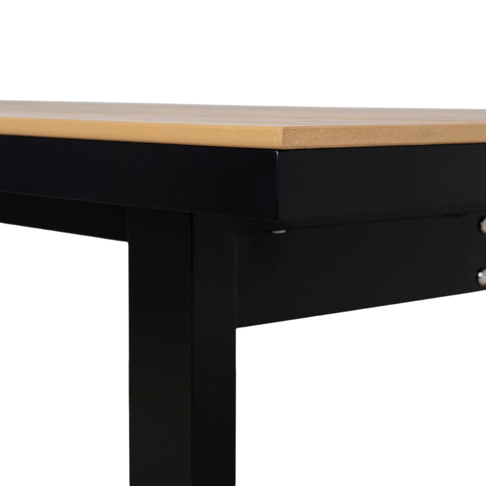 Monderra 2.3m Black Outdoor Dining Table - Natural