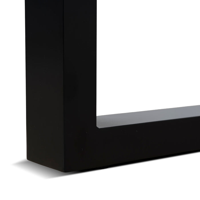 Monderra 2.3m Black Outdoor Dining Table - Natural