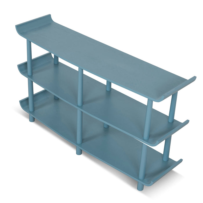 Payton Wooden Shelving Unit - Light Blue