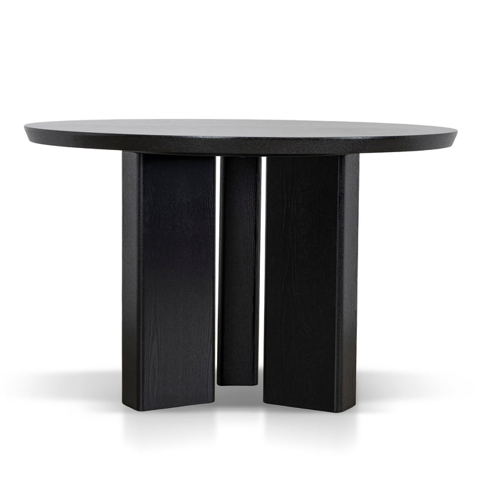 Sablea 1.2m Round Dining Table - Full Black
