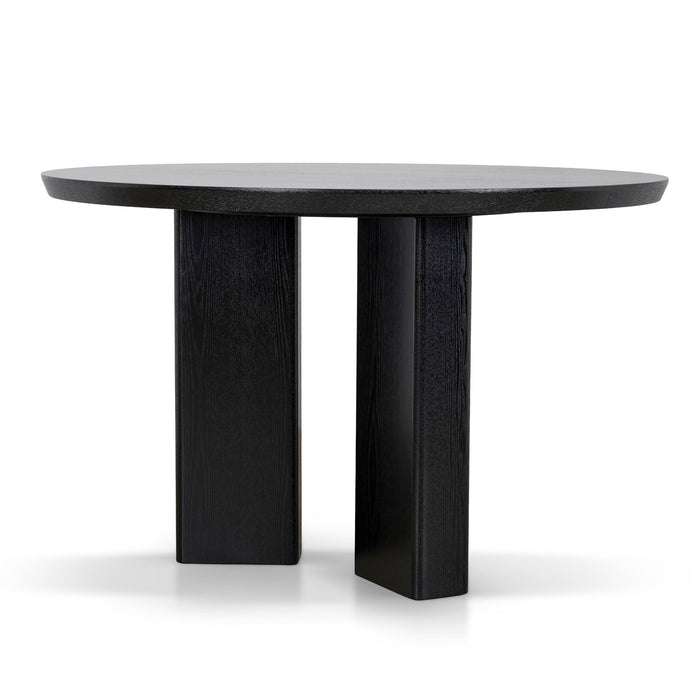 Sablea 1.2m Round Dining Table - Full Black