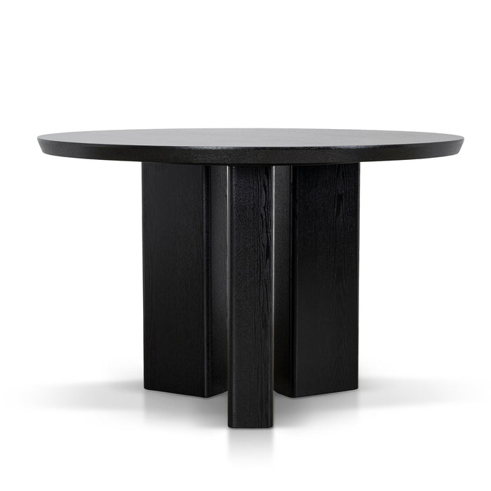 Sablea 1.2m Round Dining Table - Full Black