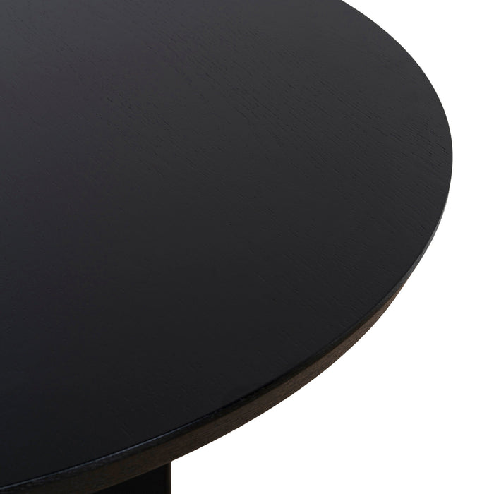 Sablea 1.2m Round Dining Table - Full Black