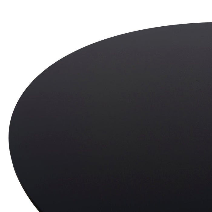 Sablea 1.2m Round Dining Table - Full Black