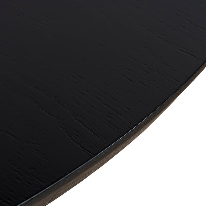 Sablea 1.2m Round Dining Table - Full Black