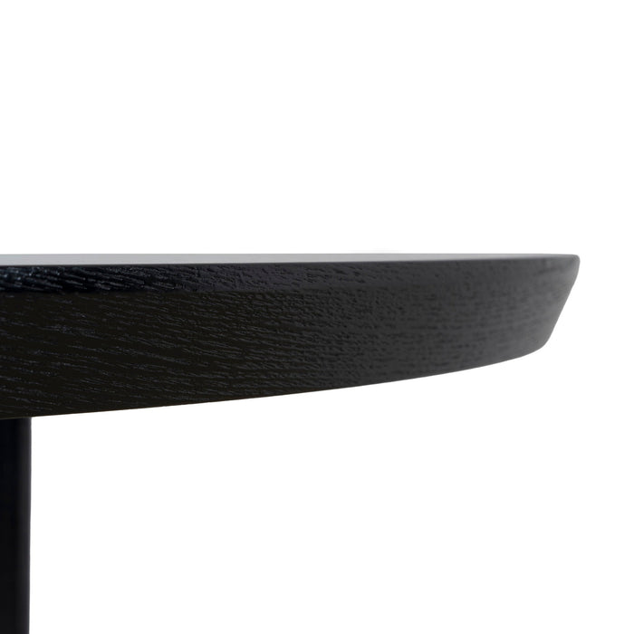 Sablea 1.2m Round Dining Table - Full Black