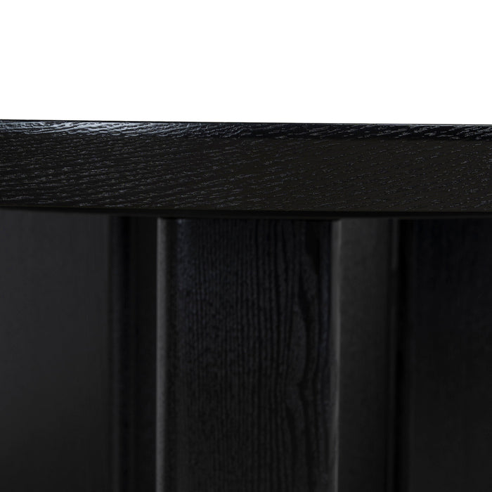 Sablea 1.2m Round Dining Table - Full Black